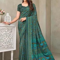 DURGA EMPORIO Pure Crepe Saree-picture-37