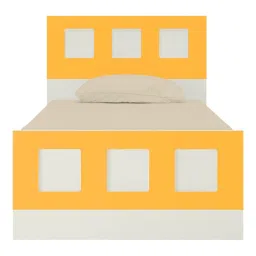 adona Cordoba Engineered Wood Bed in Ivory Mango Yellow Colour image 2