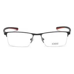 IDEE Black Half Rim Rectangular shaped eyewear for Men (ID1988C1FR) (52) image 1