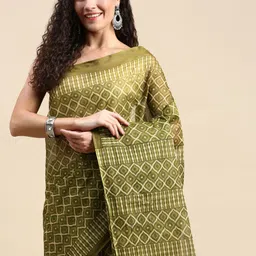 SHANVIKA Geometric Print Pure Cotton Saree image 1