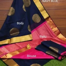 Marziyaa Woven Design Zari Silk Cotton Banarasi Saree image 1