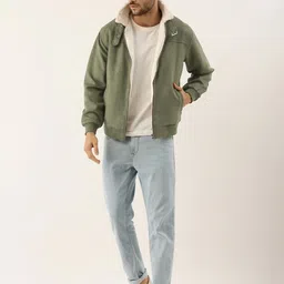 Campus Sutra Men Suede Windcheater Tailored Jacket image 5