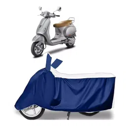Auto Pearl Two Wheeler Cover for Vespa VXL BS6 - White, Blue-picture-16