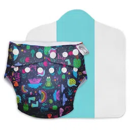 SuperBottoms Reusable and Washable Cloth Diapers for Babies Cloth Diaper Freesize Uno Rainy Print- Multicolor-picture-39