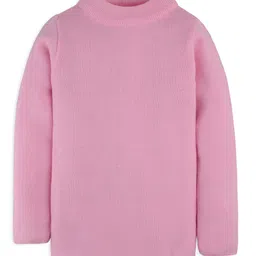 RVK Full Sleeves Solid Stretchable Skivvy Pullover Sweater - Baby Pink-picture-40