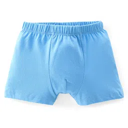 Babyhug 100% Cotton Knit Single Jersey Solid Stripe & Animal Print Trunks Pack of 3 - Blue & White image 2