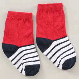 Cute Walk by Babyhug Ankle Length Antibacterial Socks Pack Of 7 Striped Design - Multicolour image 3