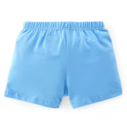 Babyhug 100% Cotton Knit Single Jersey Solid Stripe & Animal Print Trunks Pack of 3 - Blue & White image 3