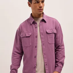 THE BEAR HOUSE Men Solid Relaxed Fit Overshirt image 1
