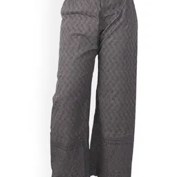SRISARAS Women Checked Regular Fit Mid-Rise Trousers-picture-32