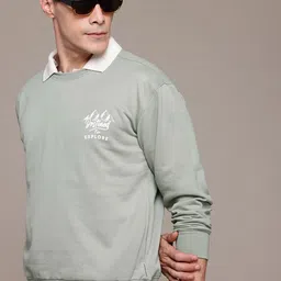 Roadster The Lifestyle Co. Round Neck Printed Detail Sweatshirt-picture-24