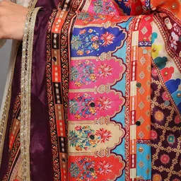 Exotic India Women Dupatta with Mirror Work image 5