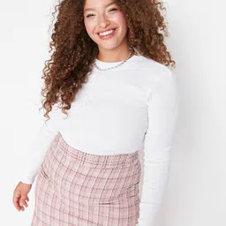 Trendyol Plus Size Round Neck Long Sleeves Top-image-36