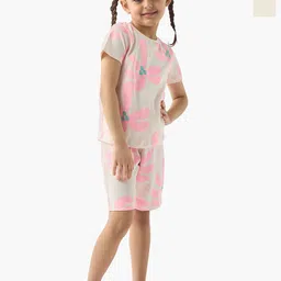 Juniors by Babyshop Girls Floral Printed Pure Cotton T-shirt With Shorts-picture-19