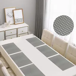 Black gold Set of 6 Silver Table Placemats image 3