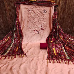 Lilots Floral Embroidered Unstitched Dress Material-picture-38