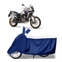 Auto Pearl Two Wheeler Cover for Honda CRF1000L Africa Twin - White, Blue-picture-34