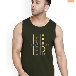 SLOWLORIS Men Pack Of 2 Printed Bio-Wash Combed Cotton Gym Vests-picture-25