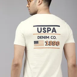 U.S. Polo Assn. Denim Co. Typography Printed Pure Cotton Slim Fit T-shirt-picture-47