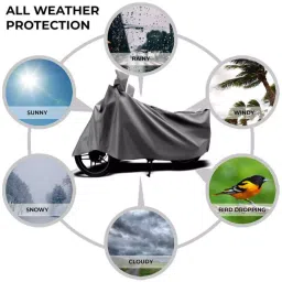 Auto Pearl Two Wheeler Cover with Bag for Bajaj Pulsar NS 160, Silver image 4