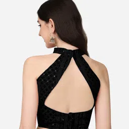 vihu fashion Women's Silk Solid Sleeveless Blouse image 2