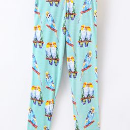 CrayonFlakes All Over Birds Printed Leggings - Green-picture-19