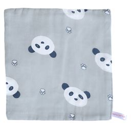 Bembika Baby Face Towels for Boys Girls Fleece Muslin Wash Cloth Panda Pattern - Grey-picture-23