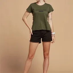 METALHAWK Women Typography Printed T-shirt image 3