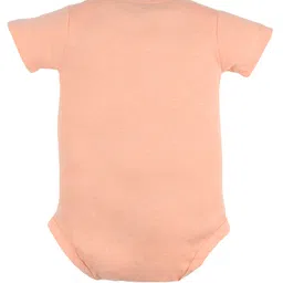 FFlirtygo Christmas Theme Cotton Half Sleeves Jingle All The Way Printed Onesie - Peach image 3