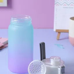 Sanjary Plastic Water Bottle 550ml Dual Shade Bottle for All Age Color Design May Vary image 3