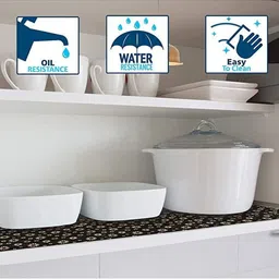 Mopak Decor Brown Set of 1 Regular Shelf Liner Organisers image 4