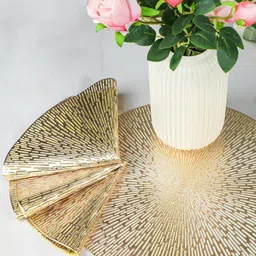 TIED RIBBONS 4Pcs Textured Round Shape Table Placemats image 3
