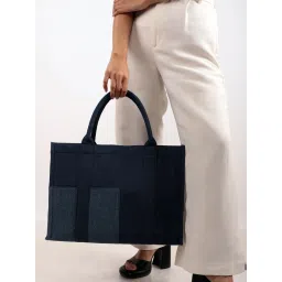 Earth Bags Azure Box Tote Bag Denim image 3