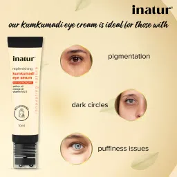 inatur Kumkumadi Under Eye Serum, with Saffron, Vitamin A& E, for Dark Circles, Puffiness image 5