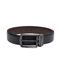 Da Milano Men Textured Leather Reversible Belt-picture-9