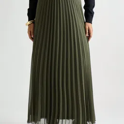 FEMMELLA Pleated Flared Maxi Skirt-picture-13