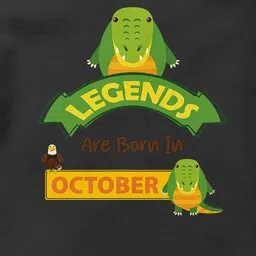 THE PRINT PLATTER Kids Legends In October Printed Ultra bio wash & Envelope Neck Bodysuit image 2