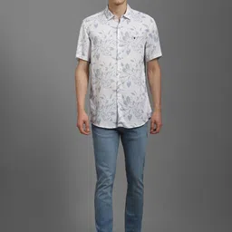 Louis Philippe Jeans Men Slim Fit Floral Opaque Printed Casual Shirt image 5