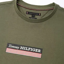 Tommy Hilfiger Men Typography Printed Round Neck Cotton T-shirt image 5