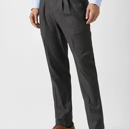 Van Heusen Men Slim Fit Pleated Formal Trousers image 3