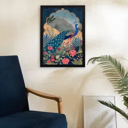 Giftii Blue & Green Printed Wooden Framed  Wall Paintings-image-42