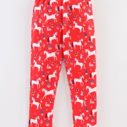 Kookie Kids Full Length Printed Leggings - Dark Pink-image-68