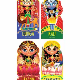 om books international Cut Out Story Books : Goddesses- Durga Kali Lakshmi Saraswati Set of 4 Books - English-picture-10