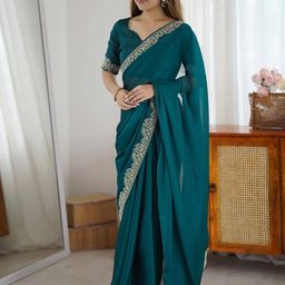 Mitera Embroidered Border Saree-picture-2