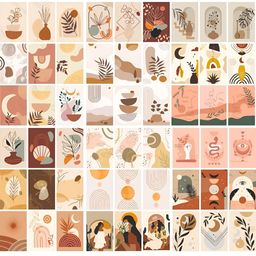 CVANU Multicoloured 6 and more Piece Paper Wall Core-picture-11