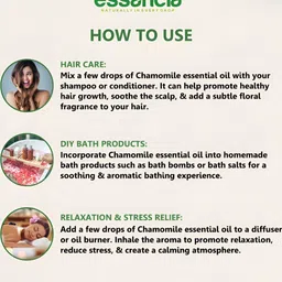 essancia Chamomile Essential Oil For Relaxation & Skincare - 30ml image 3