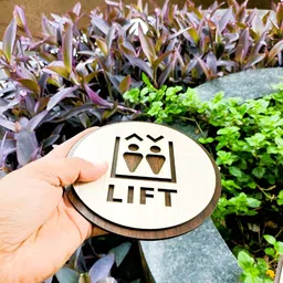 WOXOUR ENTERPRISE Brown & Grey Self-Designed Wooden Round Lift-Sign Wall Decor-image-25