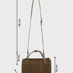 20Dresses Textured Suede Structured Handheld Bag with Pouch image 4