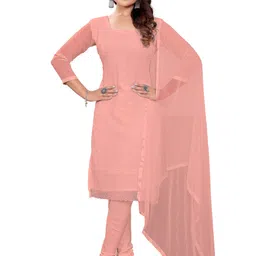 Maroosh Floral Embroidered Sequinned Georgette Unstitched Dress Material-picture-22