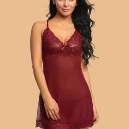 ZERJAMA Self Design Shoulder Straps Baby Doll-picture-38